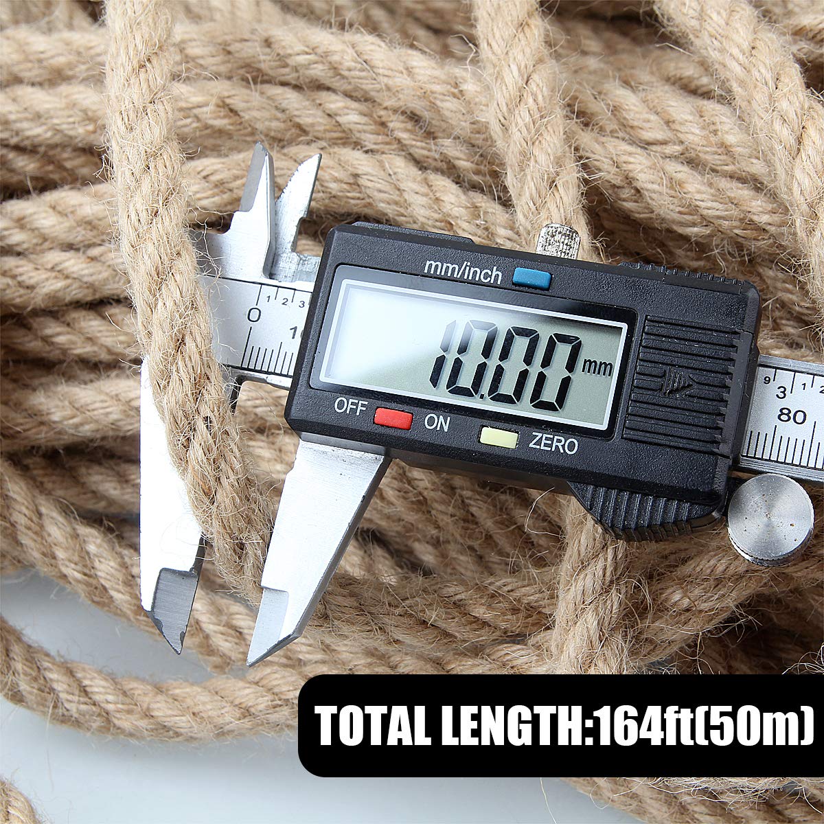 Garden Ornaments: 50m Sisal 10mm Rope Natural Twine Cord Thick Jute Hemp Manila  Crafting Home Decor