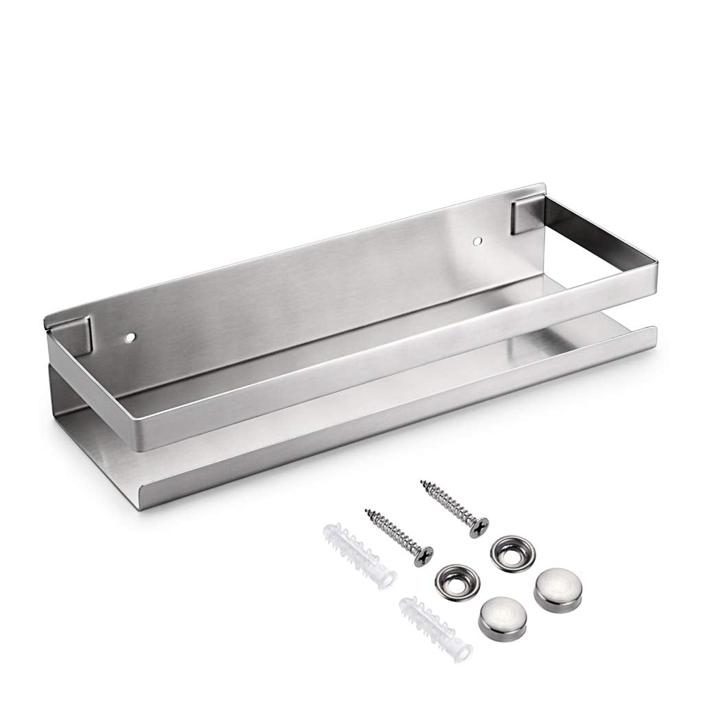 Kitchen & Bathroom DIY: Brushed Bathroom Shower Shelf Kitchen Rack Storage Shelves Shampoo Holder Organizer