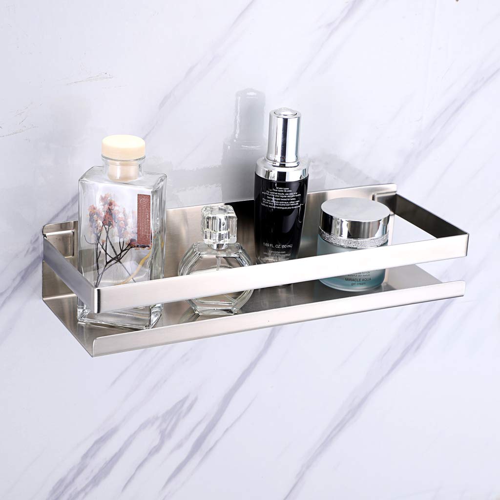 Kitchen & Bathroom DIY: Brushed Bathroom Shower Shelf Kitchen Rack Storage Shelves Shampoo Holder Organizer