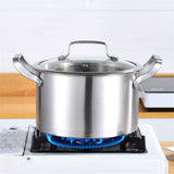Food Warmers & Chafing Dishes: 6 Pc Kitchen Sauce Pan Pots Set 430 Stainless Steel Cookware Set Milk stock Pot Pans Set