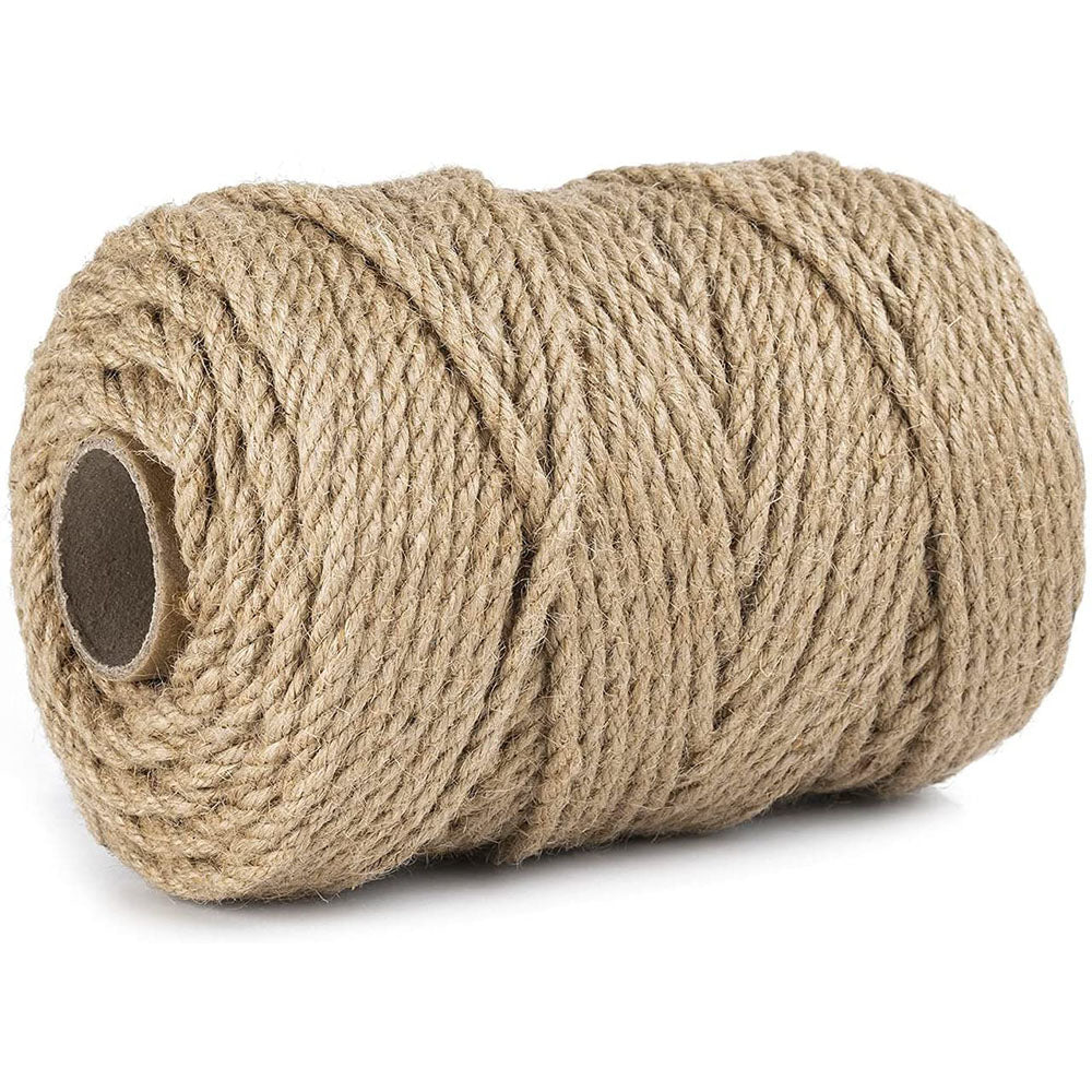 Garden Ornaments: 100m Sisal 5mm Rope Natural Twine Cord Thick Jute Hemp Manila  Crafting Home Decor