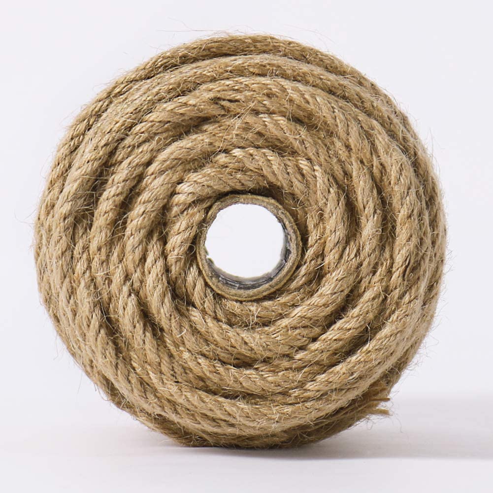 Garden Ornaments: 100m Sisal 5mm Rope Natural Twine Cord Thick Jute Hemp Manila  Crafting Home Decor