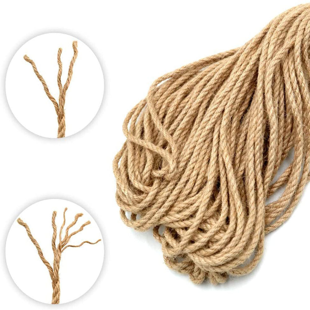 Garden Ornaments: 100m Sisal 5mm Rope Natural Twine Cord Thick Jute Hemp Manila  Crafting Home Decor