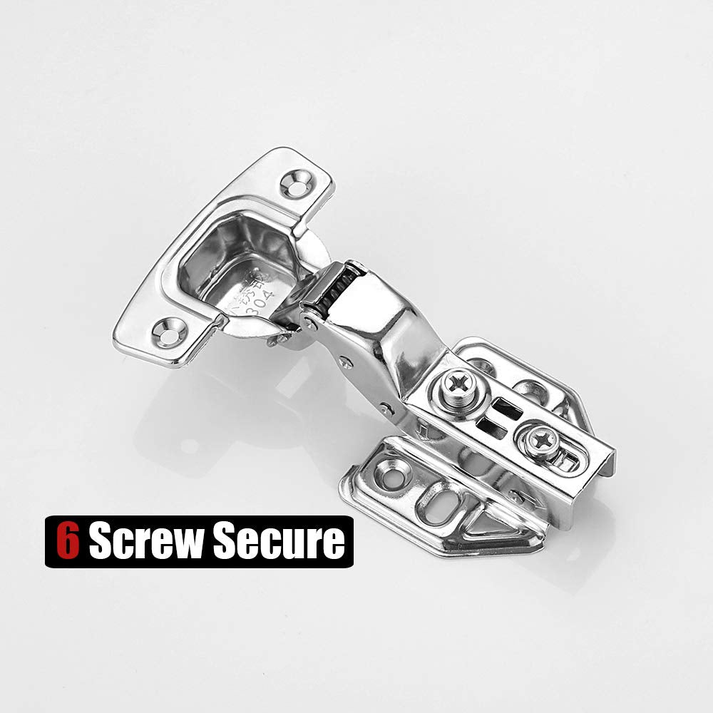 Door Hardware: 8 Pack 304 Stainless Steel Cabinet Hinges 100 Degree Soft Closing Insert Overlay Door Hinge Nickel Plated Finish