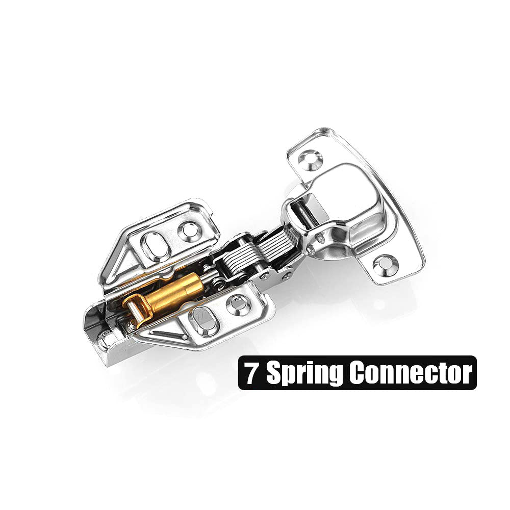 Door Hardware: 8 Pack 304 Stainless Steel Cabinet Hinges 100 Degree Soft Closing half Overlay Door Hinge Nickel Plated Finish