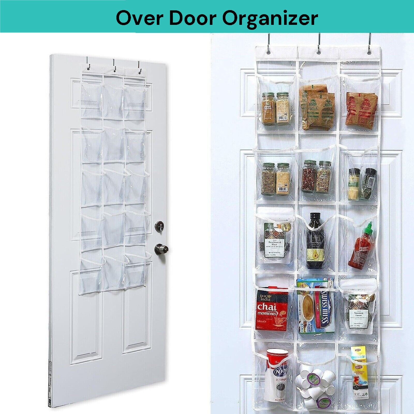 Clothing & Wardrobe Storage: 15 Pockets Over The Door Rack Hanging Kitchen Organizer Pantry Organizer Shoe Storage