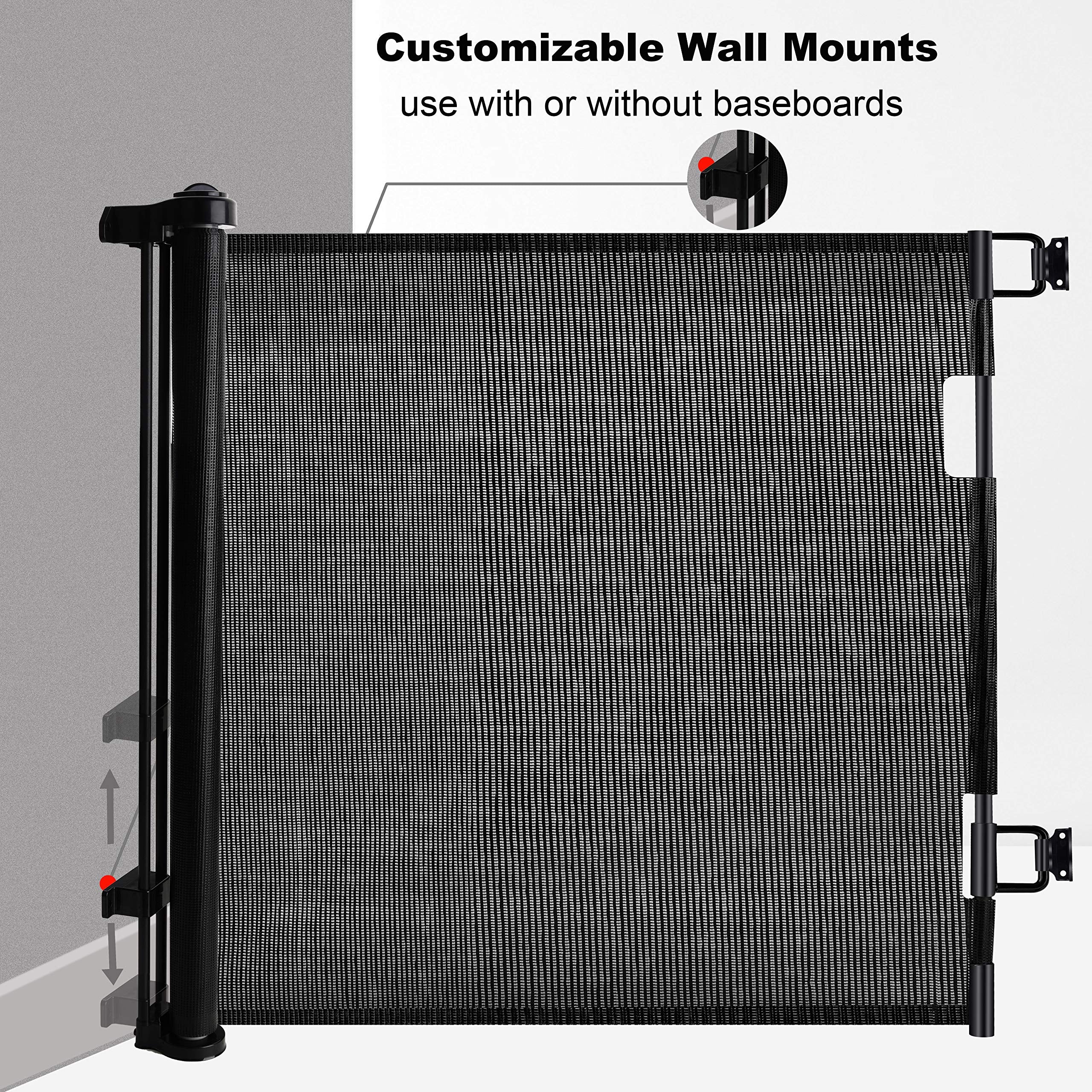Safety Gates & Safety Accessories: Retractable 1.5M Doorways Hallways Stairs Baby Gate Dog Pet Gate Indoor Outdoor Safety Gates