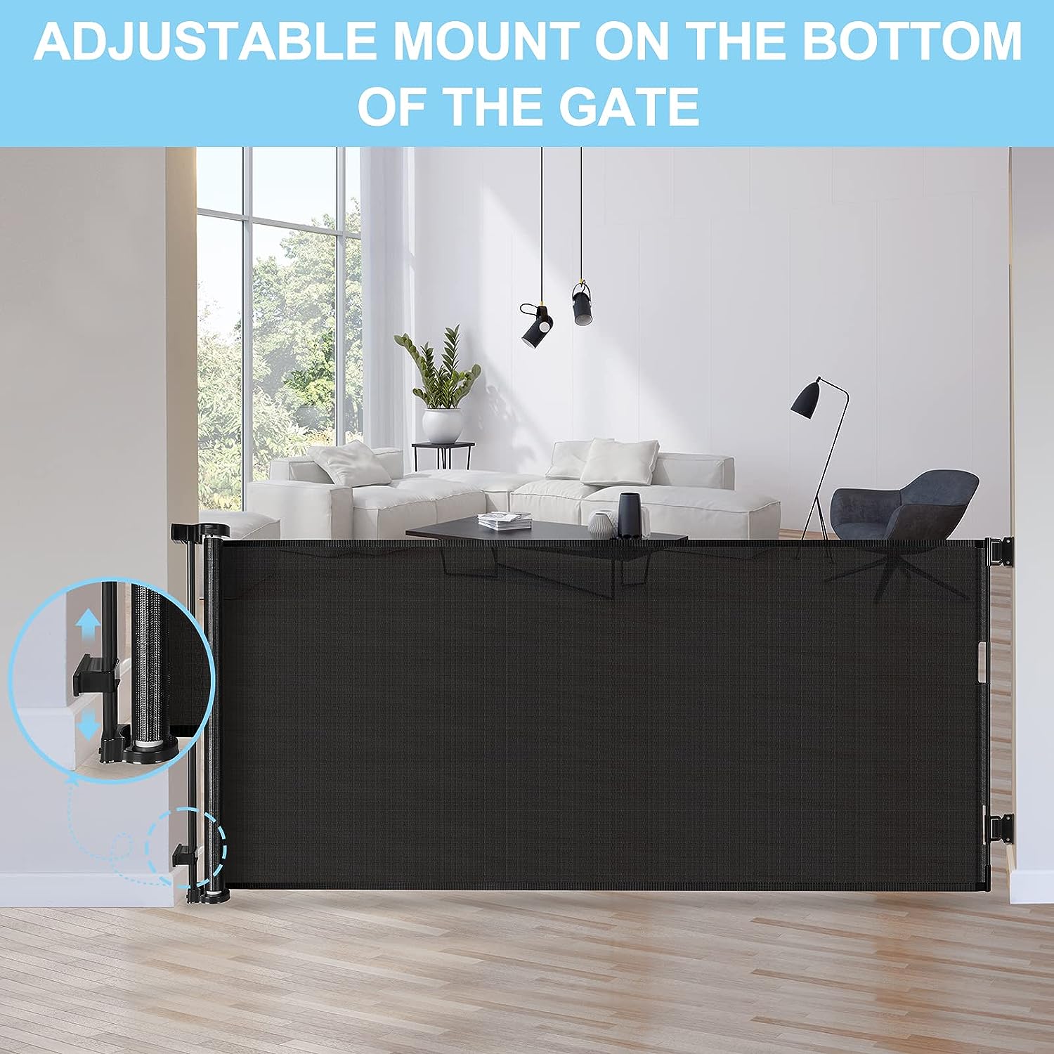 Safety Gates & Safety Accessories: Retractable 3M Doorways Hallways Stairs Baby Gate Dog Pet Gate Indoor Outdoor Safety Gates