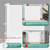 Safety Gates & Safety Accessories: Retractable 1.5M Doorways Hallways Stairs Baby Gate Dog Pet Gate Indoor Outdoor Safety Gates White