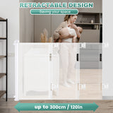 Safety Gates & Safety Accessories: Retractable 3M Doorways Hallways Stairs Baby Gate Dog Pet Gate Indoor Outdoor Safety Gates White