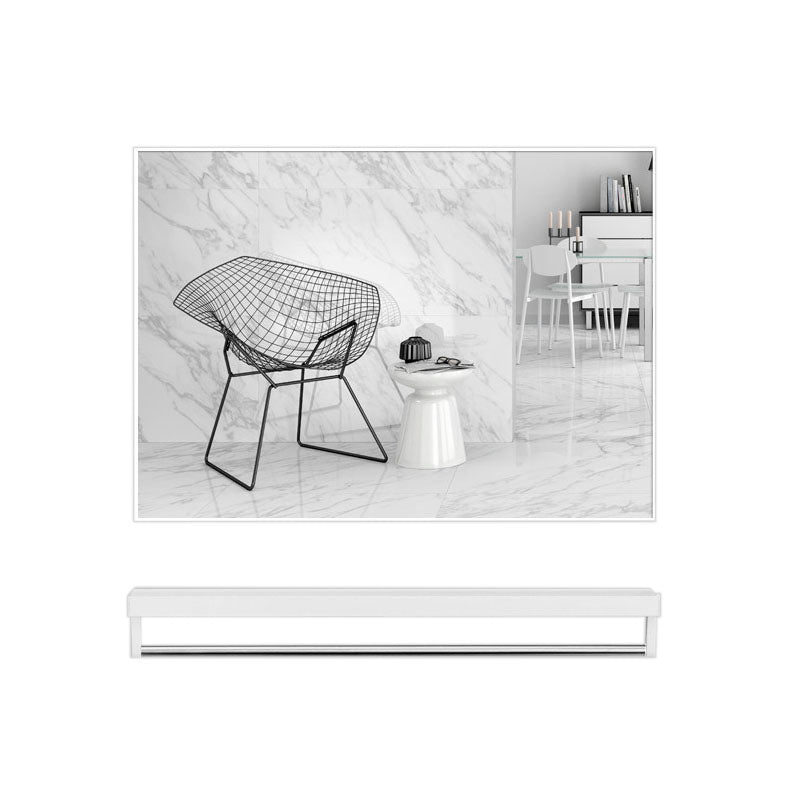 Mirrors: 40x50cm White Rectangle Wall Bathroom Mirror Bathroom Holder Vanity Mirror Corner Decorative Mirrors