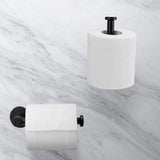 Toilet Paper Holders: Toilet Paper Holder Self Adhesive Black Bathroom Paper Roll Holder Roll Holder 304