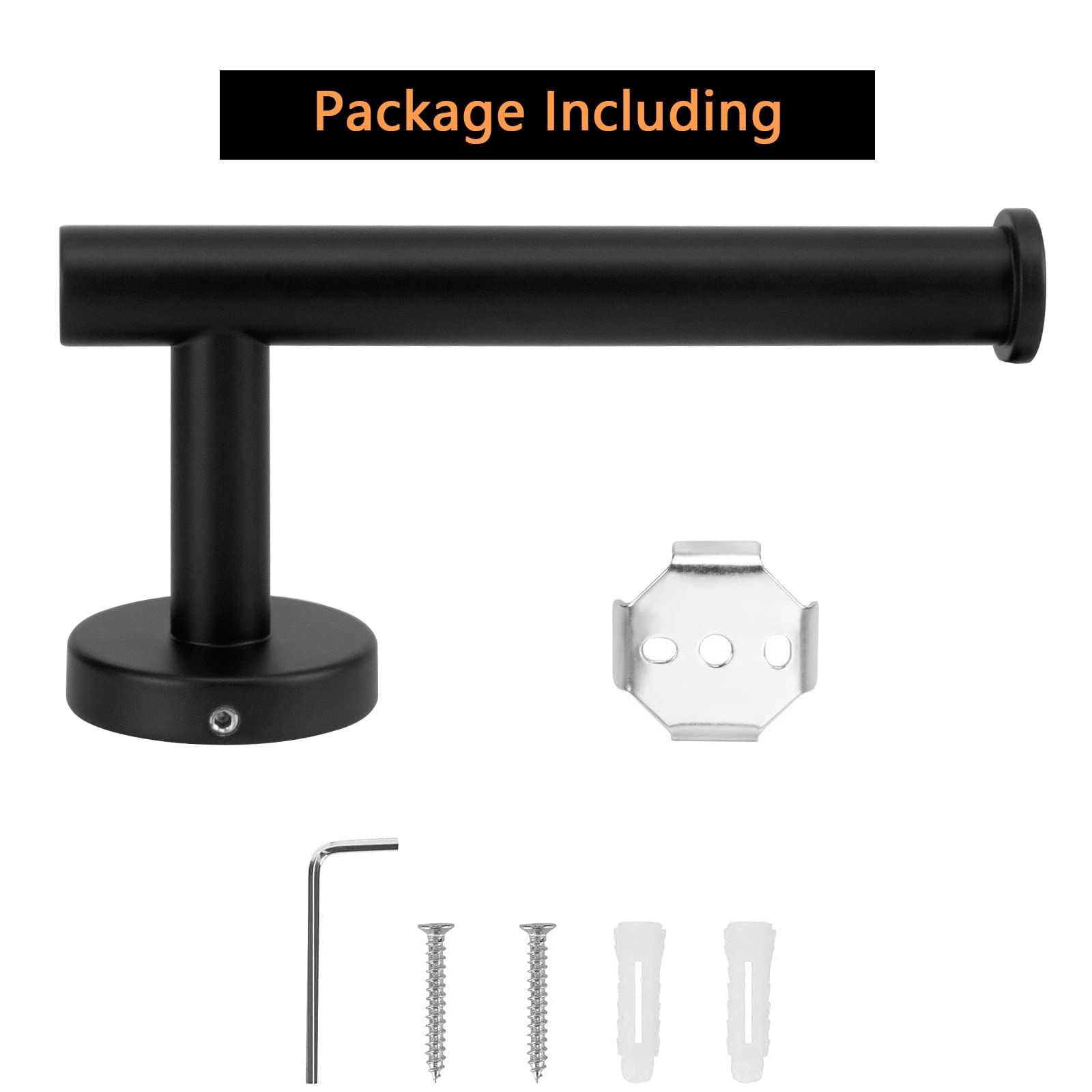 Toilet Paper Holders: Toilet Paper Holder Black Wall Mount Bathroom Paper Roll Holder Roll Holder 304