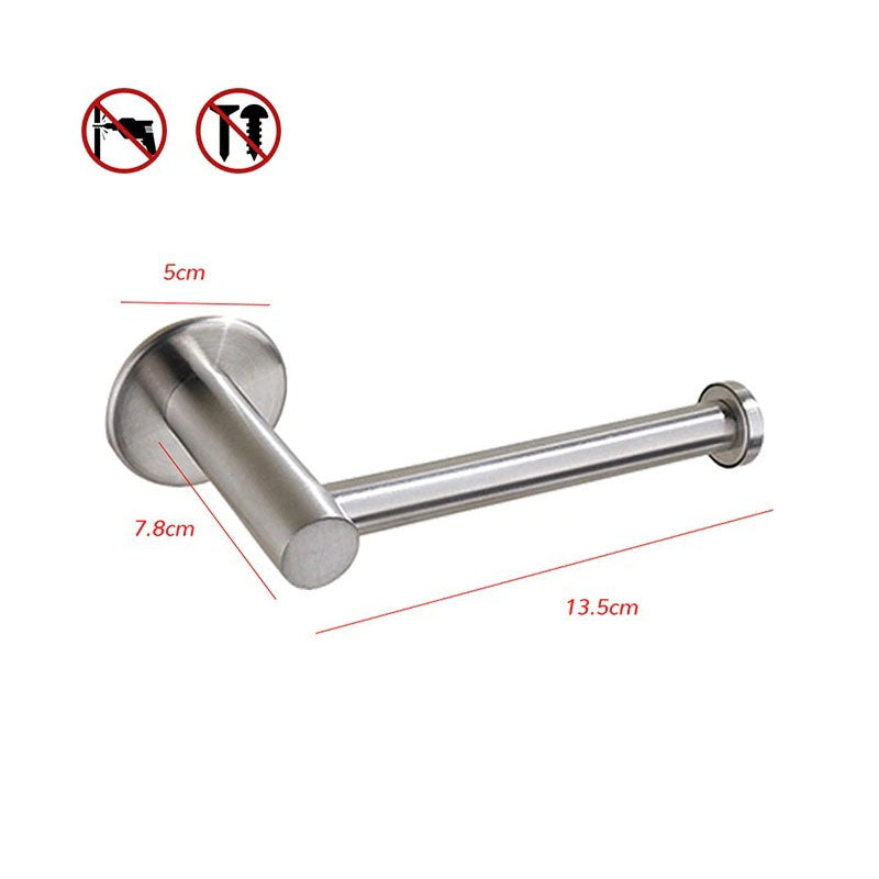 Toilet Paper Holders: Toilet Paper brushed Holder Self Adhesive Bathroom Paper Roll Holder Roll Holder 304