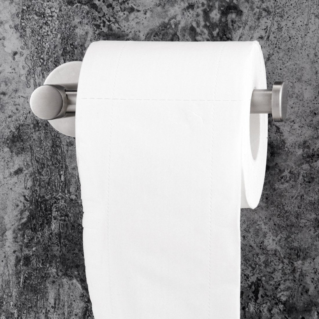 Toilet Paper Holders: Toilet Paper brushed Holder Self Adhesive Bathroom Paper Roll Holder Roll Holder 304