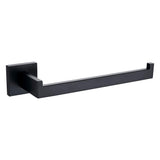 Towel Racks & Holders: Square Hand Towel Holder Ring Wall Mounted Modern Towel Bar Bathroom Kitchen Black