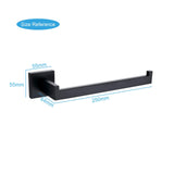 Towel Racks & Holders: Square Hand Towel Holder Ring Wall Mounted Modern Towel Bar Bathroom Kitchen Black