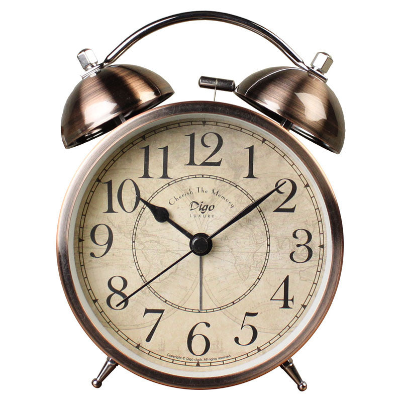 Night Lights & Ambient Lighting: Dual Alarm Clock Twin Bell Alarm Clock, Bedroom Table Desk Alarm Clock Backlight
