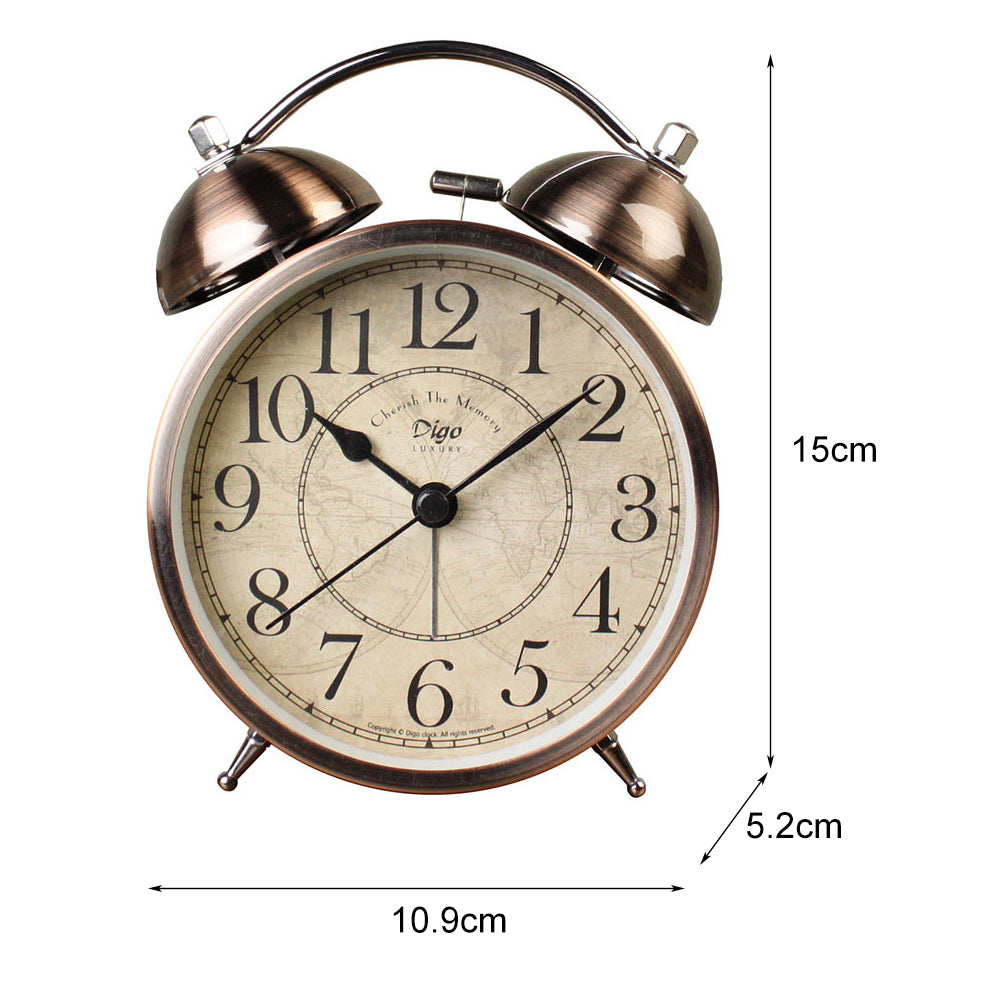 Night Lights & Ambient Lighting: Dual Alarm Clock Twin Bell Alarm Clock, Bedroom Table Desk Alarm Clock Backlight