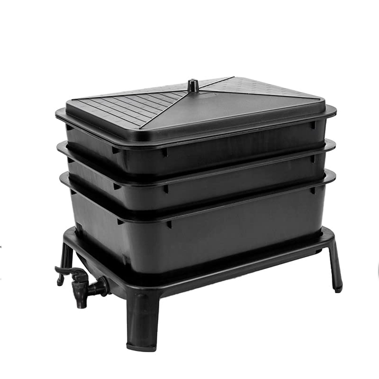 Gardening Accessories: Worm Farm Factory worm wee Composter 30L 4 Trays Compost Bin Worm Farm Composting System