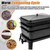 Gardening Accessories: Worm Farm Factory worm wee Composter 30L 4 Trays Compost Bin Worm Farm Composting System