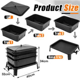 Gardening Accessories: Worm Farm Factory worm wee Composter 30L 4 Trays Compost Bin Worm Farm Composting System
