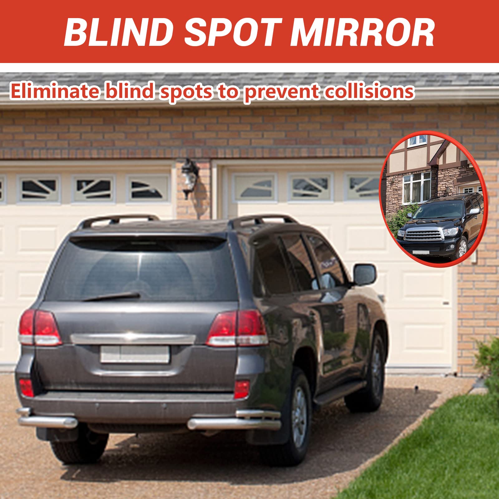 Traffic Control & Parking Tools: 30cm Traffic Blind Spots Curved Convex Mirror Wide Angle for Driveway Warehouse Garage Security