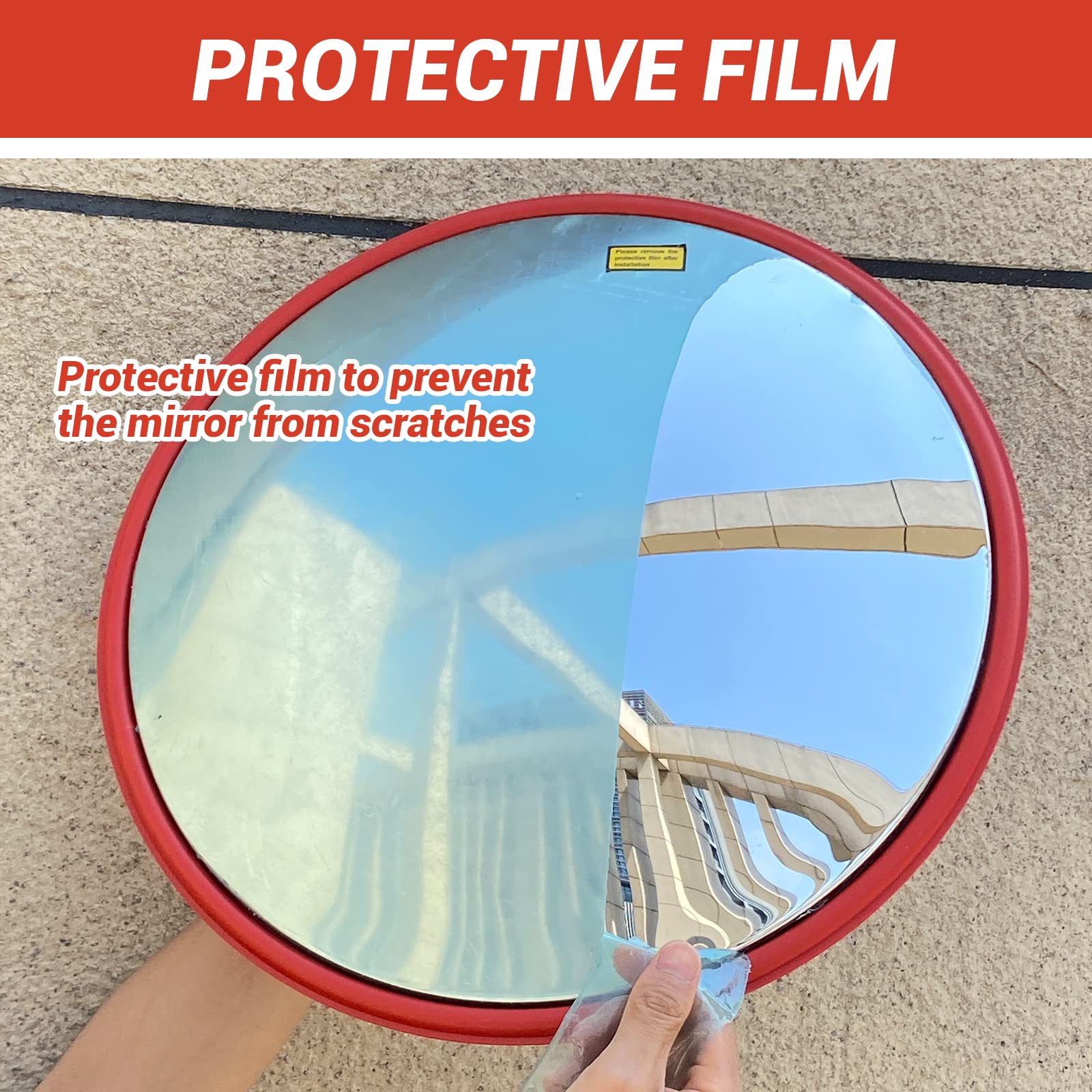 Traffic Control & Parking Tools: 30cm Traffic Blind Spots Curved Convex Mirror Wide Angle for Driveway Warehouse Garage Security