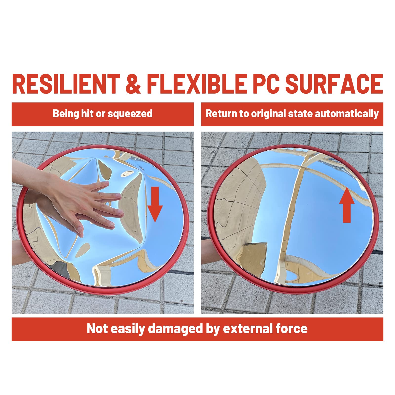 Traffic Control & Parking Tools: 30cm Traffic Blind Spots Curved Convex Mirror Wide Angle for Driveway Warehouse Garage Security
