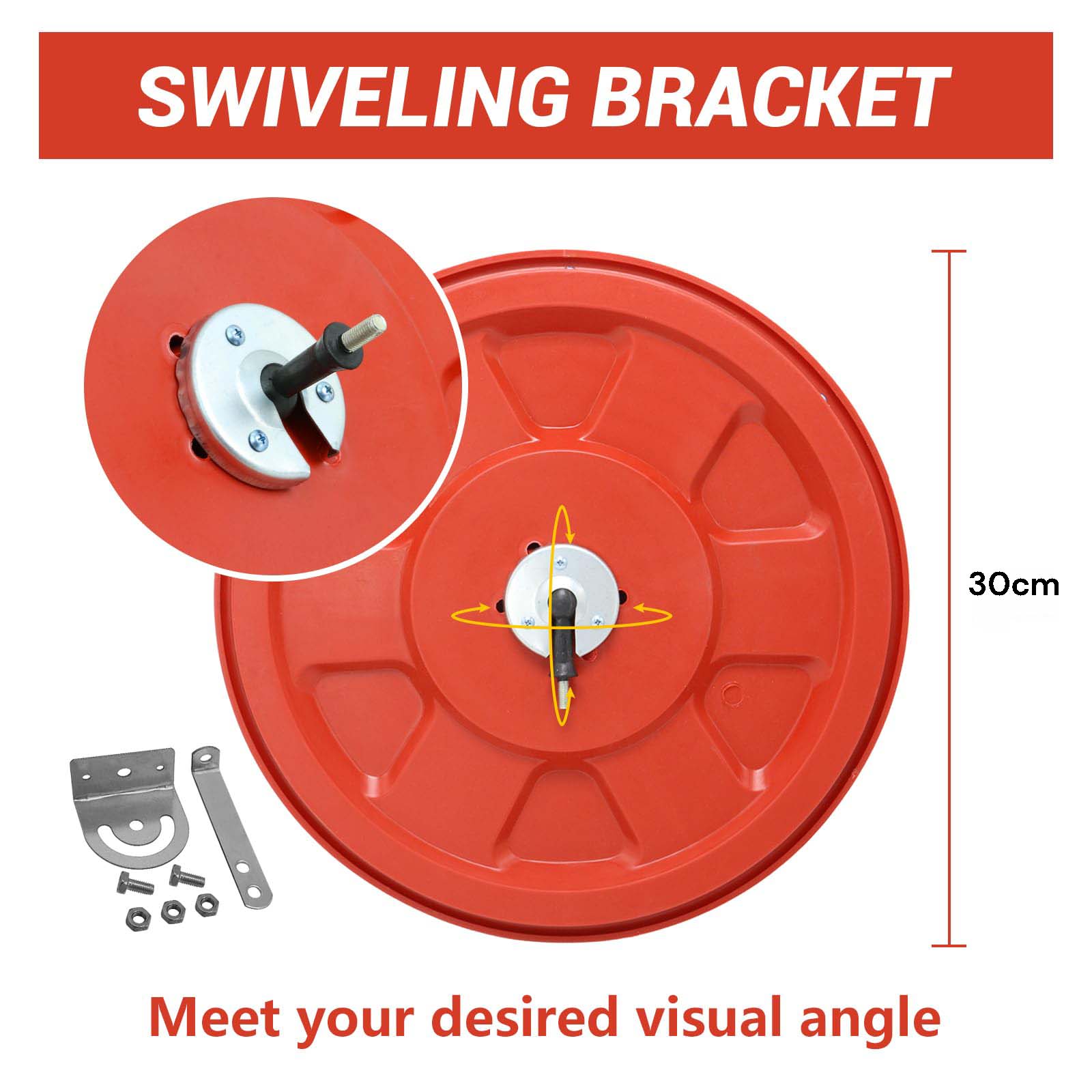 Traffic Control & Parking Tools: 30cm Traffic Blind Spots Curved Convex Mirror Wide Angle for Driveway Warehouse Garage Security