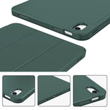 Tablets & Cases: iPad 10th Case 10.9 Inch 2022 with Pencil Holder, Smart iPad Clear Case with Soft TPU Auto Wake Sleep Dark Green