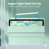 Tablets & Cases: iPad 10th Case 10.9 Inch 2022 with Pencil Holder, Smart iPad Clear Case with Soft TPU Auto Wake Sleep Green
