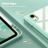Tablets & Cases: iPad 10th Case 10.9 Inch 2022 with Pencil Holder, Smart iPad Clear Case with Soft TPU Auto Wake Sleep Green