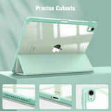 Tablets & Cases: iPad 10th Case 10.9 Inch 2022 with Pencil Holder, Smart iPad Clear Case with Soft TPU Auto Wake Sleep Green