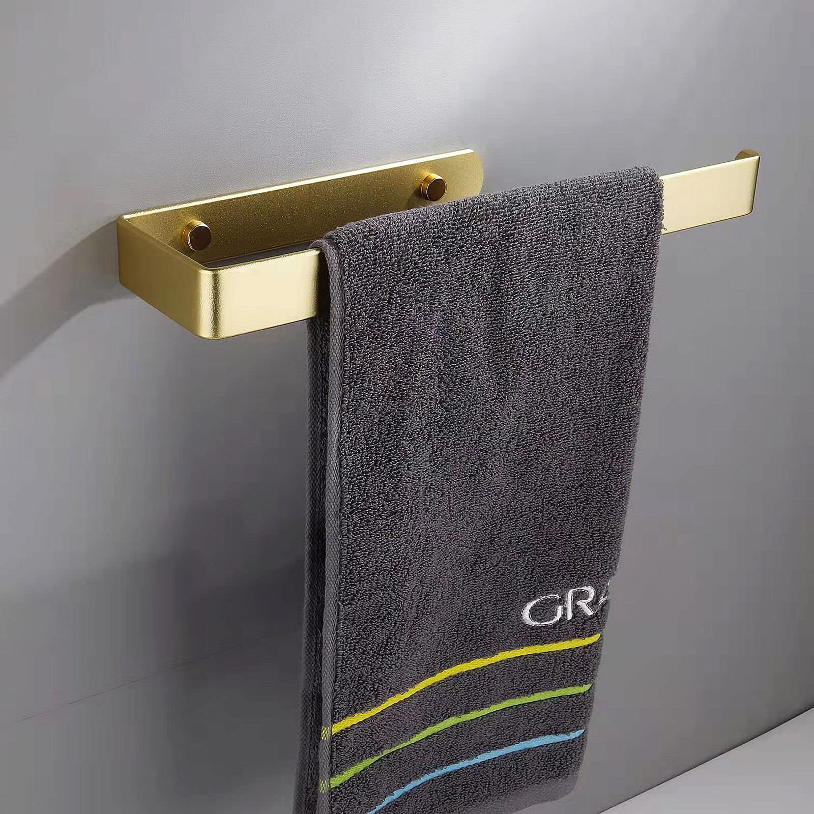 Towel Racks & Holders: Gold Kitchen Bathroom Paper Holder Towel Holder Self Adhesive or Screw Mount 31cm