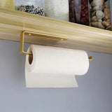 Towel Racks & Holders: Gold Kitchen Bathroom Paper Holder Towel Holder Self Adhesive or Screw Mount 31cm