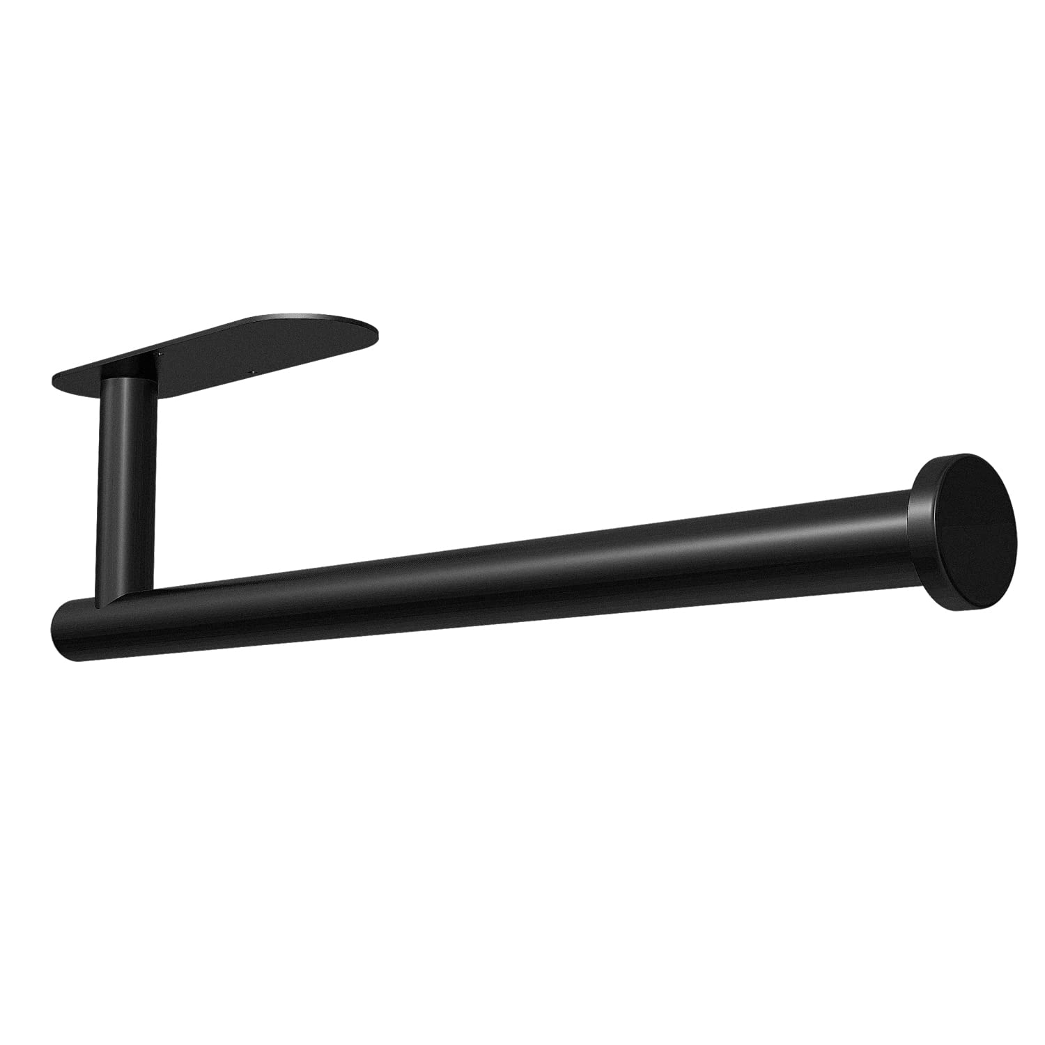 Towel Racks & Holders: Kitchen Paper Holder Under Cabinet Wall Mount Adhesive Paper Towel Holder  Black