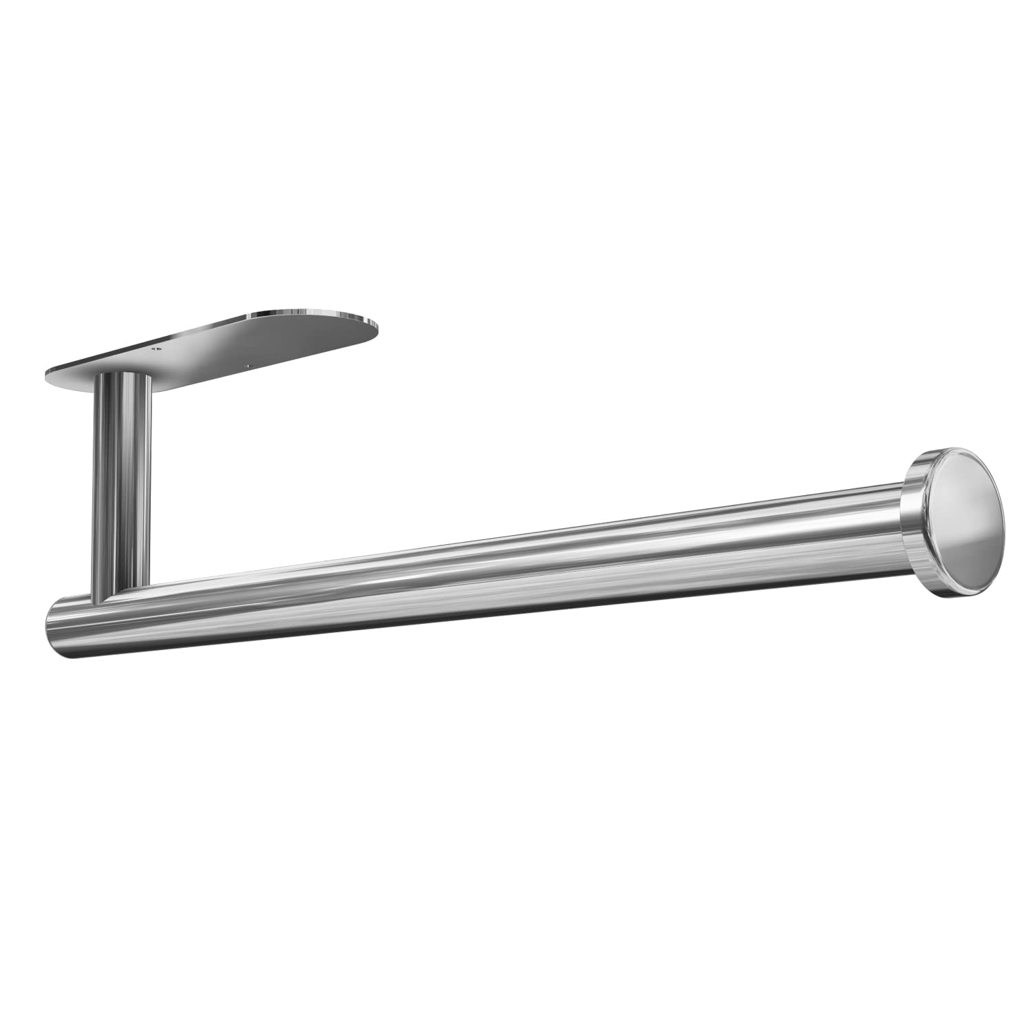 Towel Racks & Holders: Kitchen Paper Holder Under Cabinet Wall Mount Adhesive Paper Towel Holder  Silver