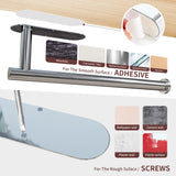 Towel Racks & Holders: Kitchen Paper Holder Under Cabinet Wall Mount Adhesive Paper Towel Holder  Silver