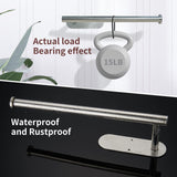 Towel Racks & Holders: Kitchen Paper Holder Under Cabinet Wall Mount Adhesive Paper Towel Holder  Silver