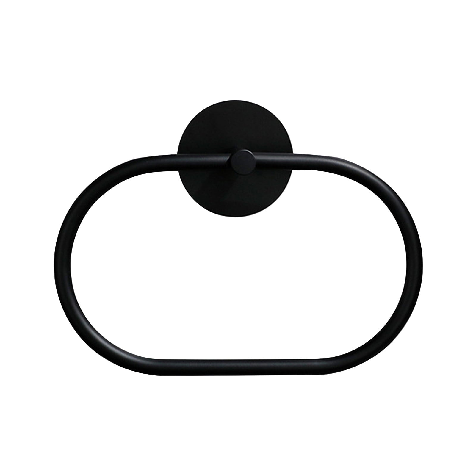 Towel Racks & Holders: Bathroom Towel Ring Bathroom Towel Rack Adhesive Hand Towels Holder Towel Hanger Black