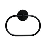 Towel Racks & Holders: Bathroom Towel Ring Bathroom Towel Rack Adhesive Hand Towels Holder Towel Hanger Black