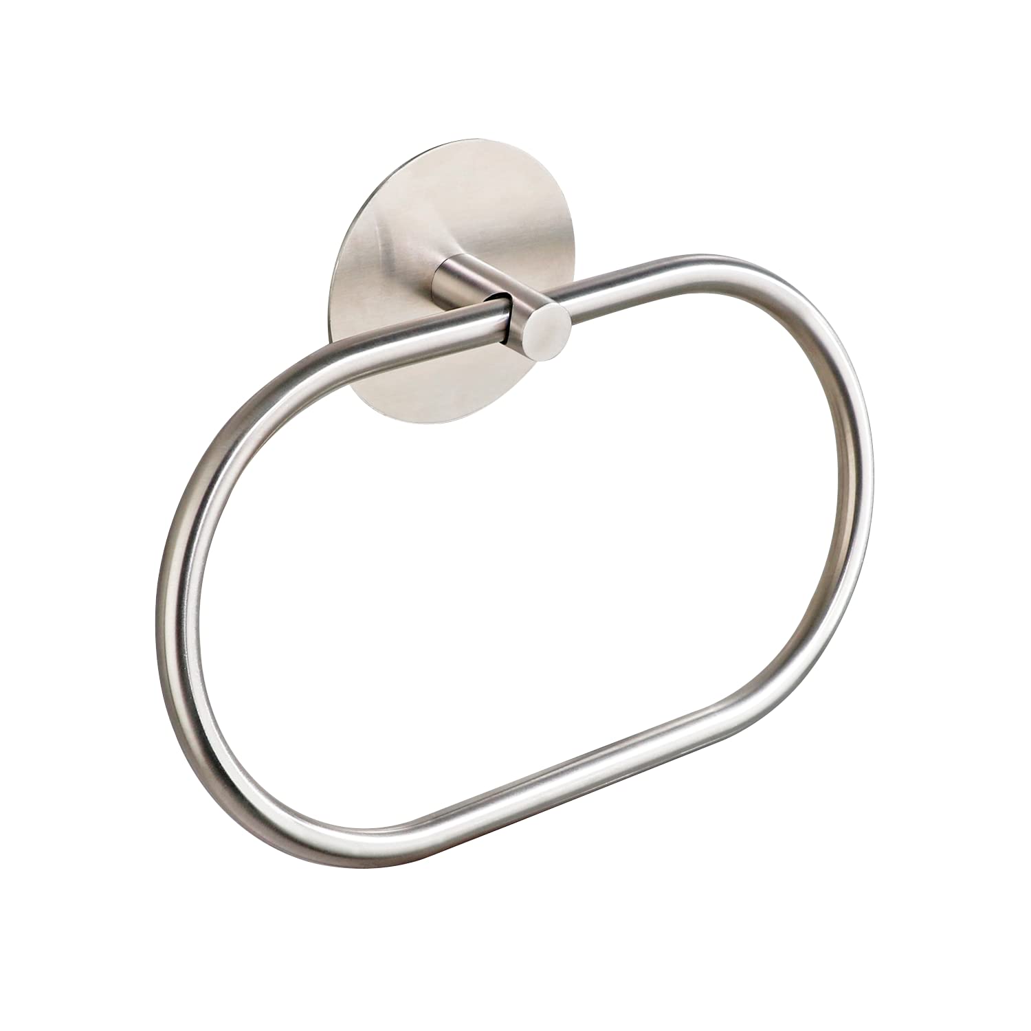 Towel Racks & Holders: Bathroom Towel Ring Bathroom Towel Rack Adhesive Hand Towels Holder Towel Hanger Silver