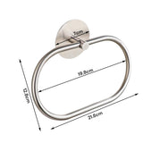 Towel Racks & Holders: Bathroom Towel Ring Bathroom Towel Rack Adhesive Hand Towels Holder Towel Hanger Silver
