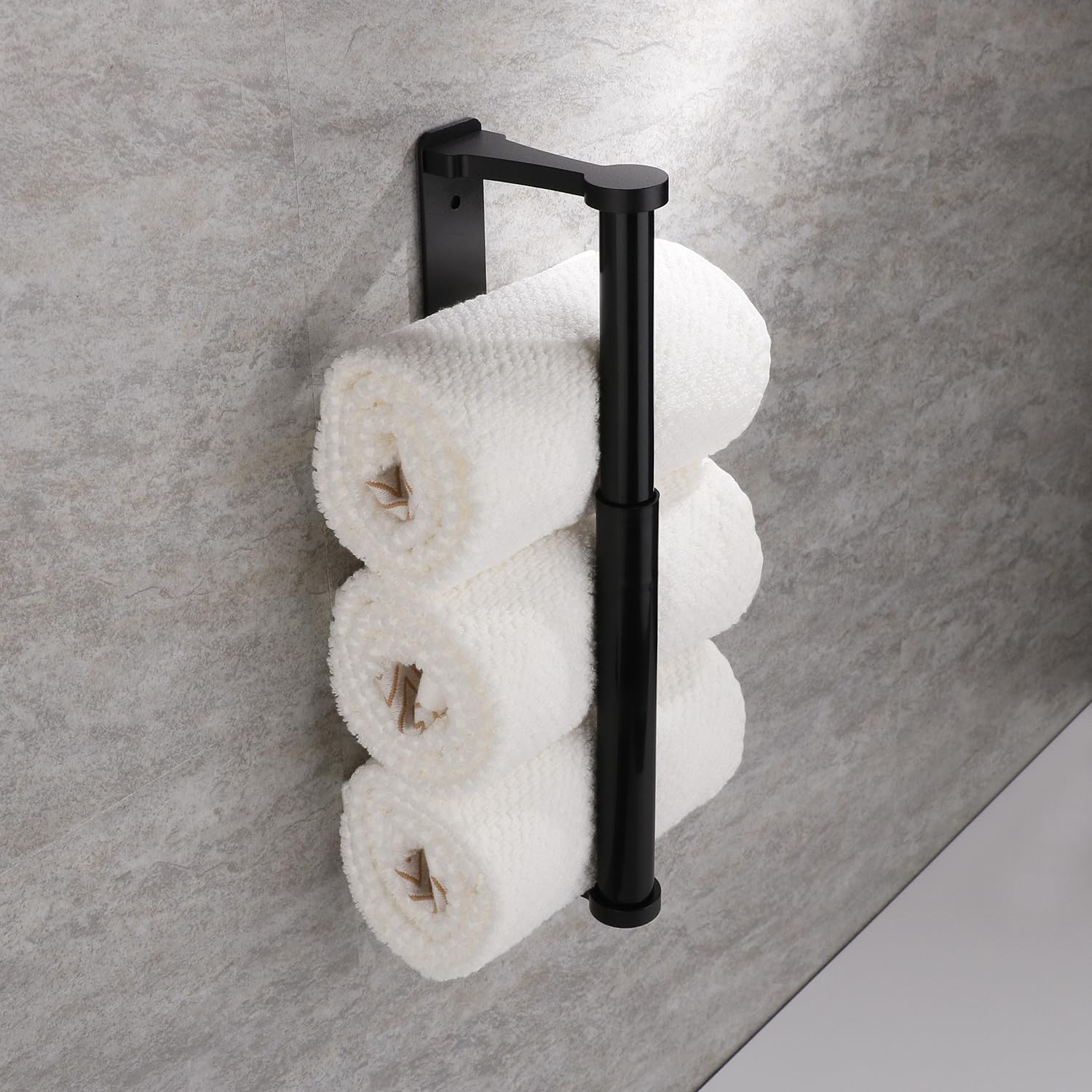Towel Racks & Holders: Kitchen Paper Holder Under Cabinet Screw Wall Mount Adhesive Paper Towel Holder Rectangle Black