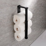 Towel Racks & Holders: Kitchen Paper Holder Under Cabinet Screw Wall Mount Adhesive Paper Towel Holder Rectangle Black