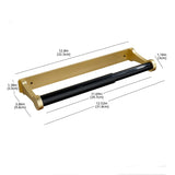 Towel Racks & Holders: Kitchen Paper Holder Under Cabinet Screw Wall Mount Adhesive Paper Towel Holder Rectangle Gold