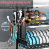 Kitchen & Bathroom DIY: Dish Rack 3 Tier Dish Dryer Drainer Stainless Steel Dish Drying Rack Drip Trays Side Holder Kitchen Storage Save Space