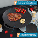 BBQ Tools: Korean Grill Pan Nonstick 6 Layer 40cm Round BBQ Griddle Indoor or Outdoor Cooking