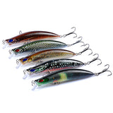 Fishing Tackle: 5X Popper Poppers 12.3cm Fishing Lure Lures Surface Tackle Fresh Saltwater